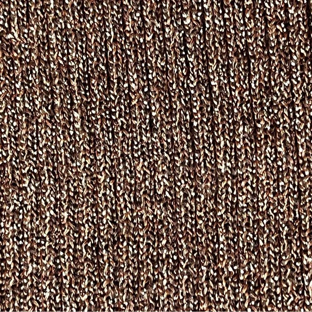 Vintage Just One Metallic Brown Gold Beaded Tank Top L | 80s Y2K Party Glam - Picture 10 of 10